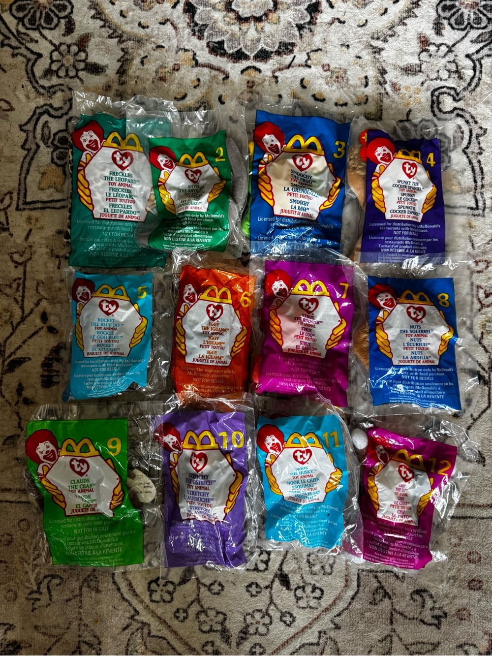 McDonald's TY Beanie Babies Happy Meal Set - Assorted Bright Colors